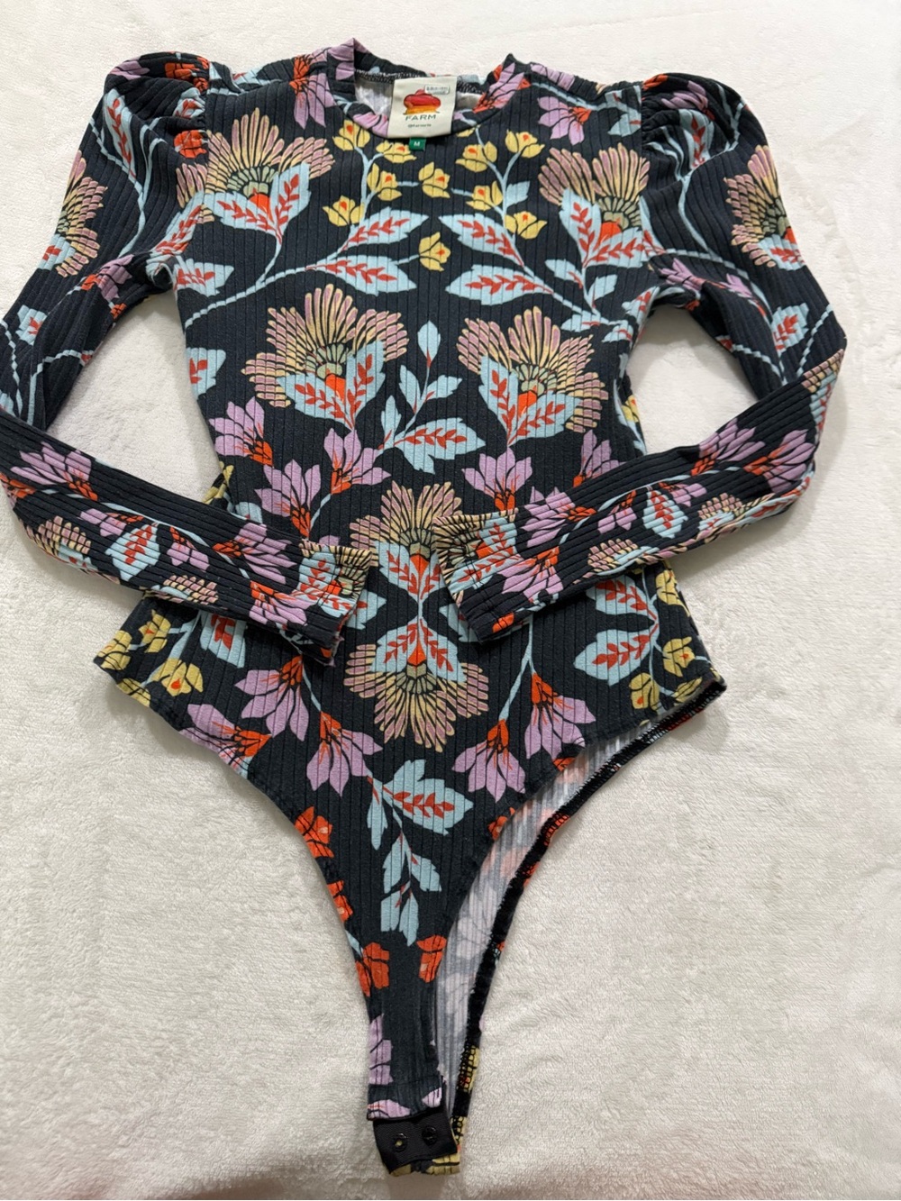 Farm Rio Bodysuit Colorful Size Medium D78